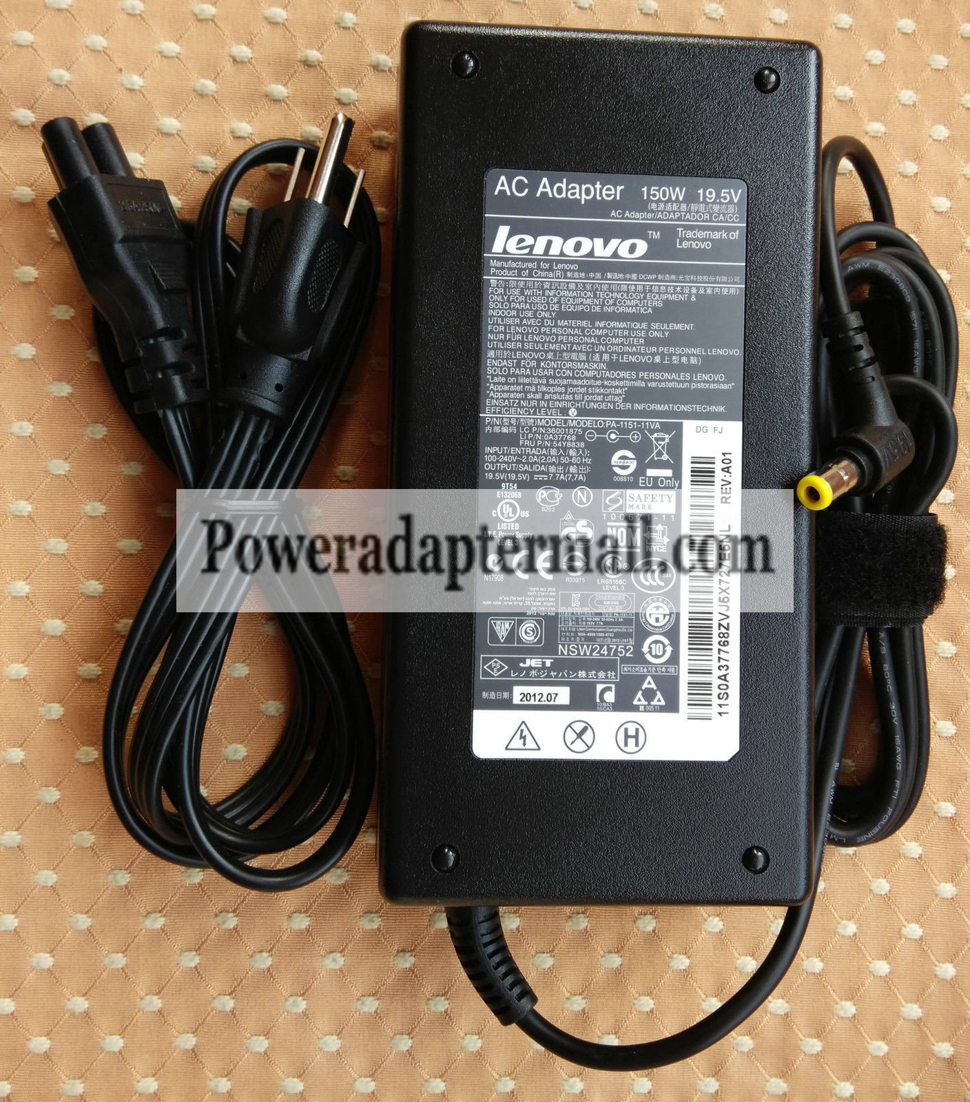 19.5V 7.7A Lenovo ADP-150NB D AD8027 Laptop AC Adapter